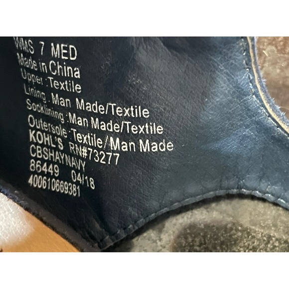 Croft & Barrow Sandals Womens 7M‎ Blue Shay Straps Suede Ortholite Heels - Picture 9 of 9